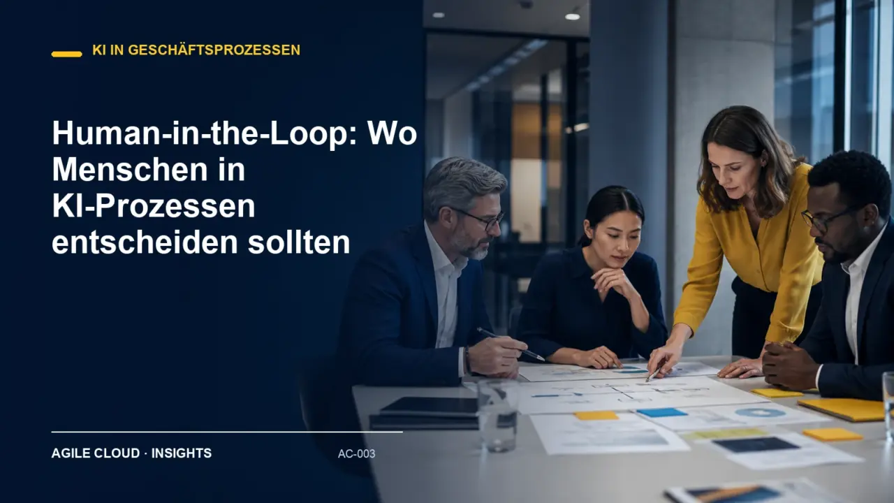 Titelmotiv zu Human-in-the-Loop: Wo Menschen in KI-Prozessen entscheiden sollten