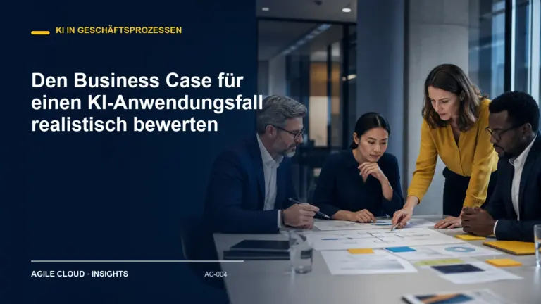 Titelmotiv zu Den Business Case für einen KI-Anwendungsfall realistisch bewerten