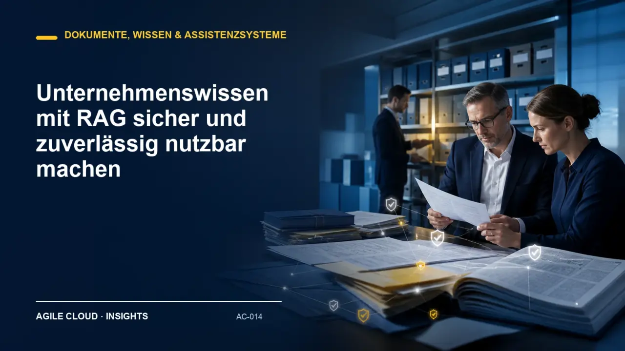 Titelmotiv zu Unternehmenswissen mit RAG sicher und zuverlässig nutzbar machen