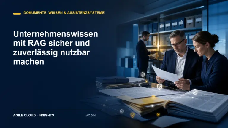 Titelmotiv zu Unternehmenswissen mit RAG sicher und zuverlässig nutzbar machen