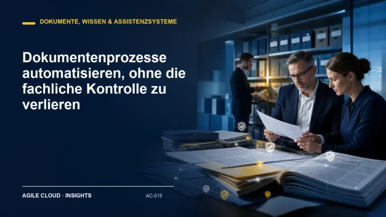 Titelmotiv zu Dokumentenprozesse automatisieren, ohne die fachliche Kontrolle zu verlieren