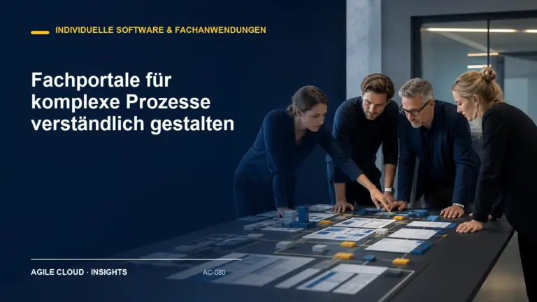 Titelmotiv zu Fachportale für komplexe Prozesse verständlich gestalten