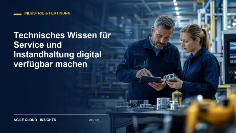 Titelmotiv zu Technisches Wissen für Service und Instandhaltung digital verfügbar machen