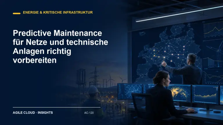 Titelmotiv zu Predictive Maintenance für Netze und technische Anlagen richtig vorbereiten