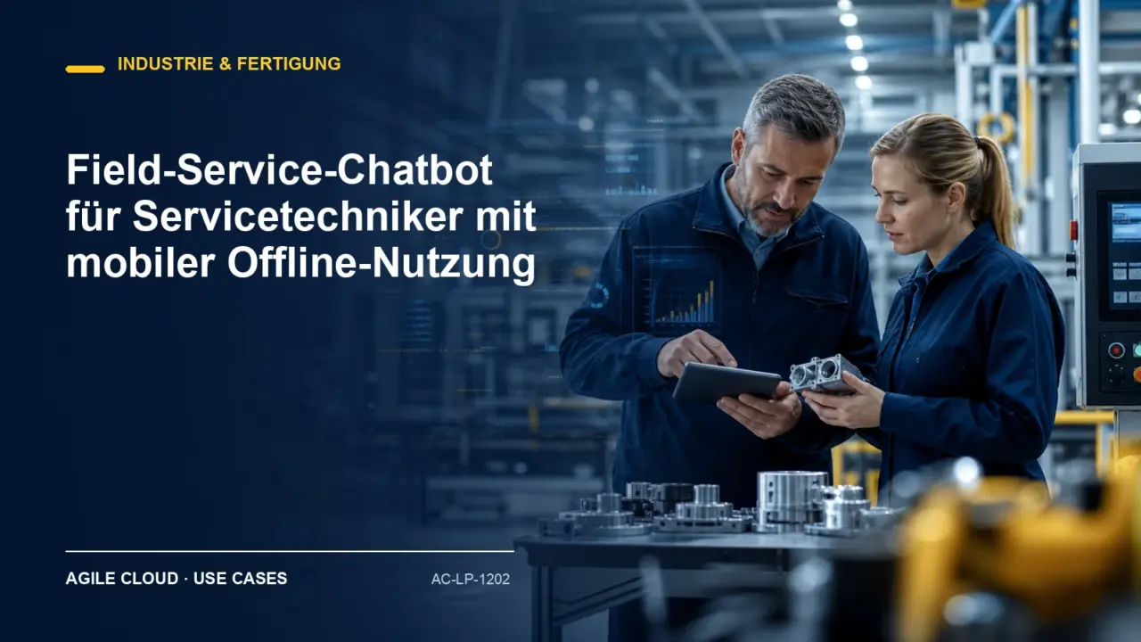 Prozessdarstellung zu Field-Service-Chatbot für Servicetechniker mit mobiler Offline-Nutzung
