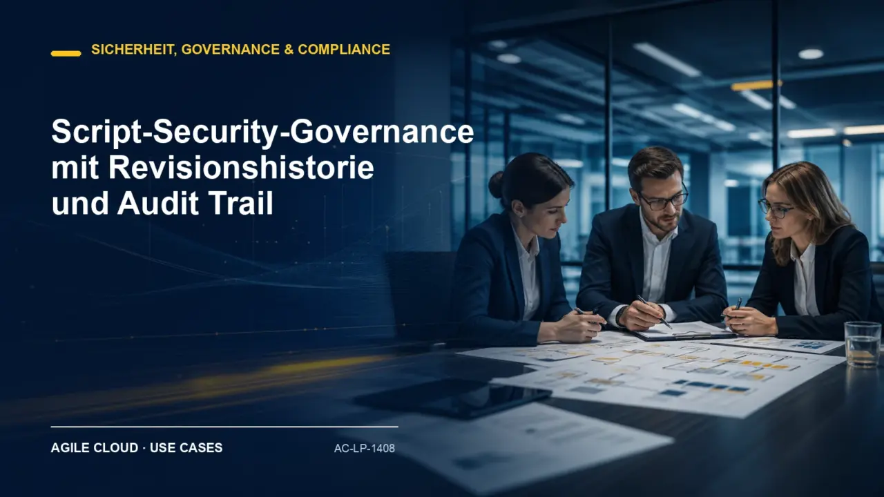 Titelmotiv zu Script-Security-Governance mit Revisionshistorie und Audit Trail