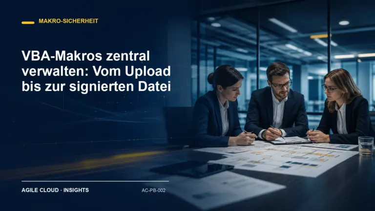 Titelmotiv zu VBA-Makros zentral verwalten: Vom Upload bis zur signierten Datei