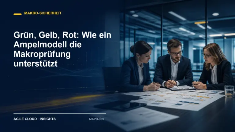 Titelmotiv zu Grün, Gelb, Rot: Wie ein Ampelmodell die Makroprüfung unterstützt
