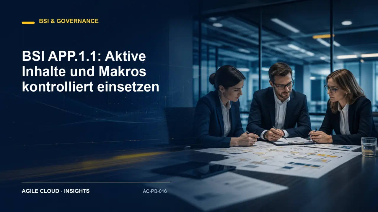 Titelmotiv zu BSI APP.1.1: Aktive Inhalte und Makros kontrolliert einsetzen