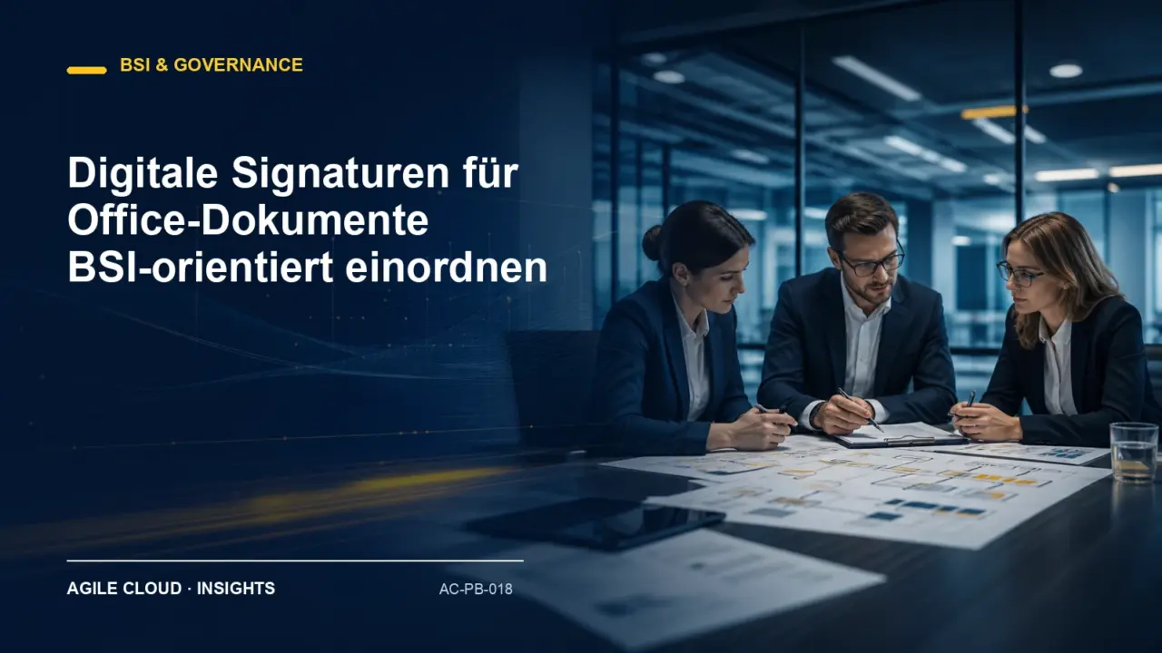 Titelmotiv zu Digitale Signaturen für Office-Dokumente BSI-orientiert einordnen