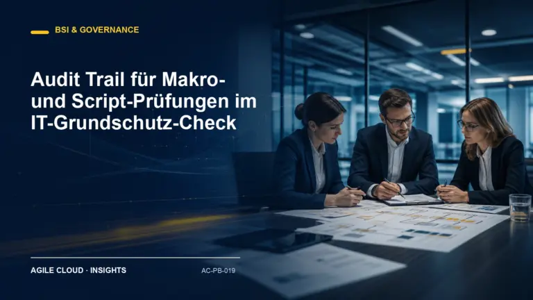 Titelmotiv zu Audit Trail für Makro- und Script-Prüfungen im IT-Grundschutz-Check
