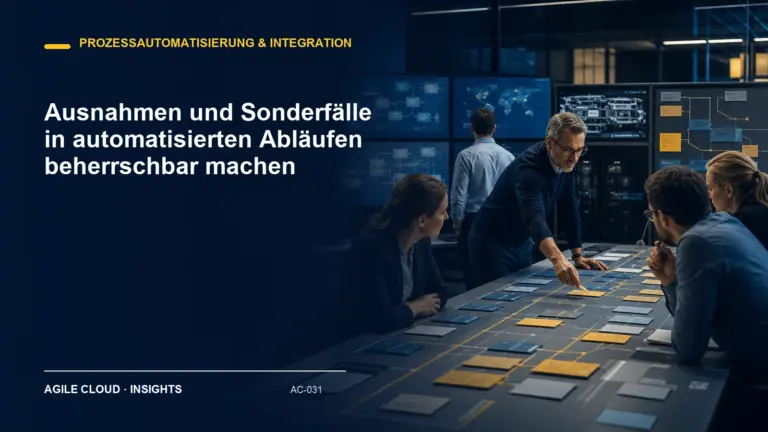 Titelmotiv zu Ausnahmen und Sonderfälle in automatisierten Abläufen beherrschbar machen