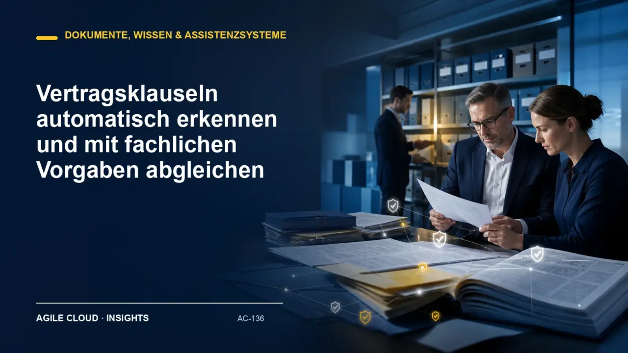 Titelmotiv zu Vertragsklauseln automatisch erkennen und mit fachlichen Vorgaben abgleichen