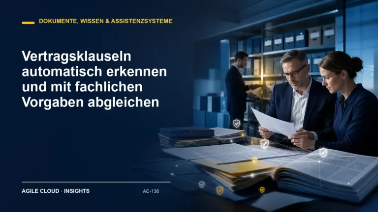 Titelmotiv zu Vertragsklauseln automatisch erkennen und mit fachlichen Vorgaben abgleichen