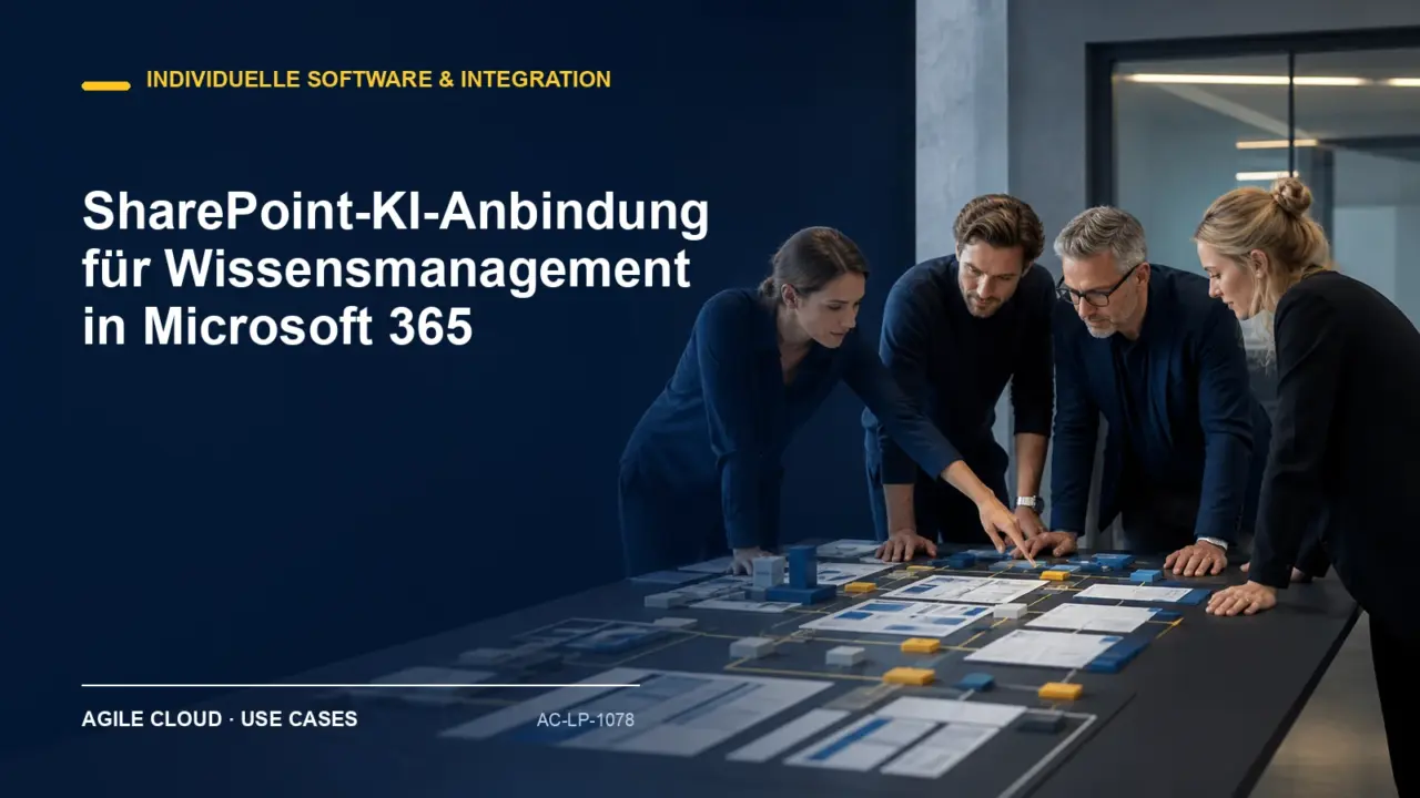 Prozessdarstellung zu SharePoint-KI-Anbindung für Wissensmanagement in Microsoft 365