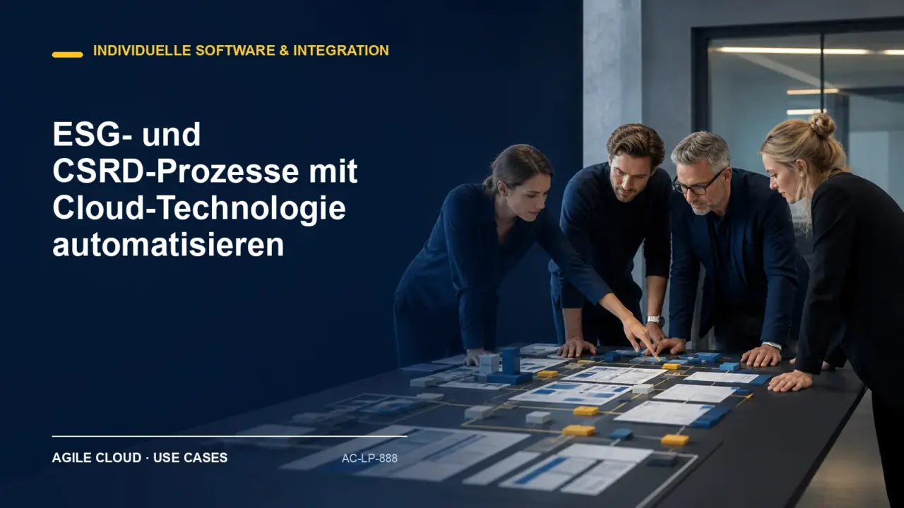 Prozessdarstellung zu ESG- und CSRD-Prozesse mit Cloud-Technologie automatisieren
