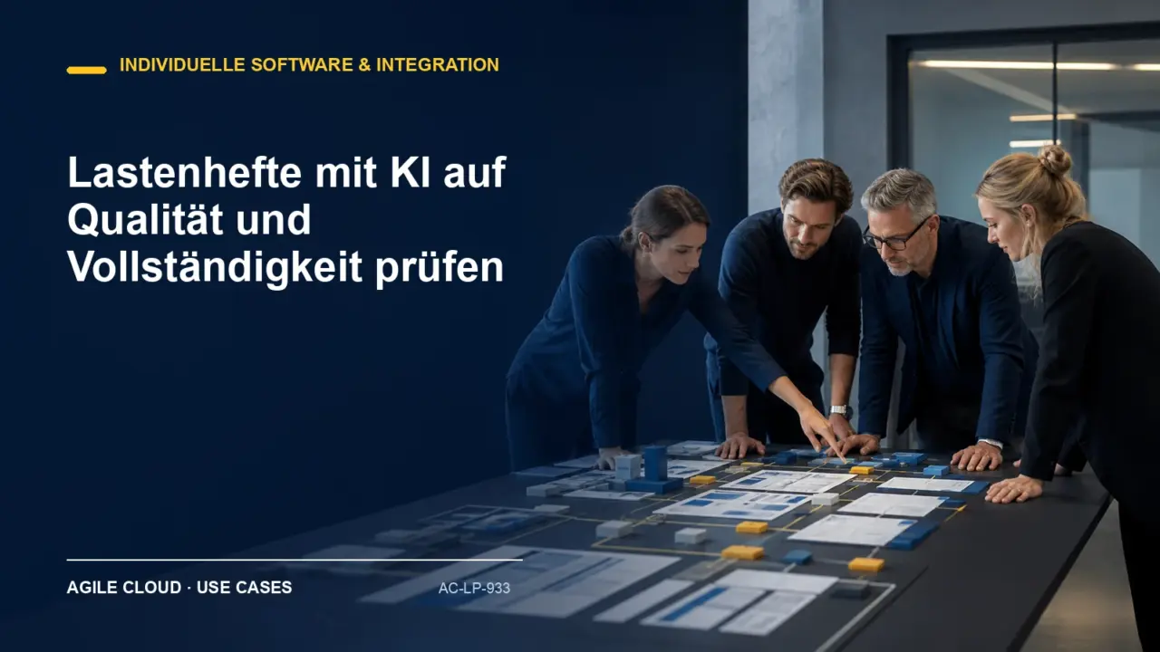 Prozessdarstellung zu Lastenhefte mit KI auf Qualität und Vollständigkeit prüfen