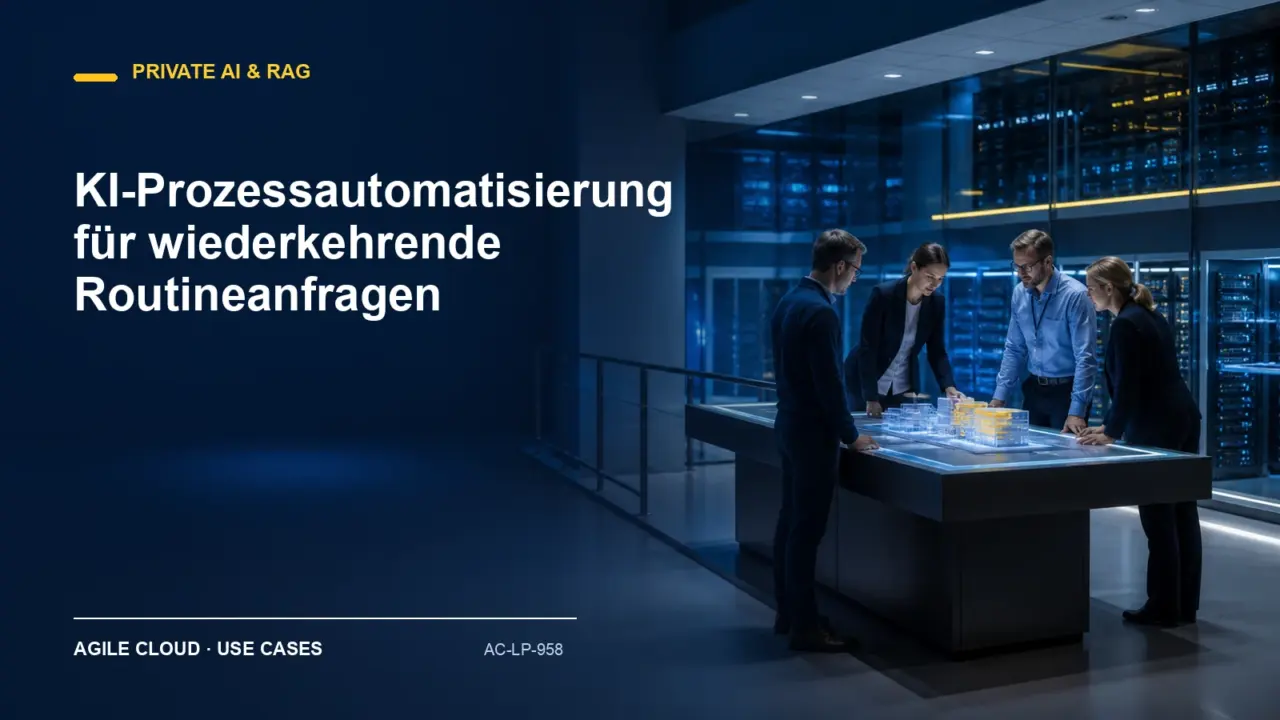 Prozessdarstellung zu KI-Prozessautomatisierung für wiederkehrende Routineanfragen