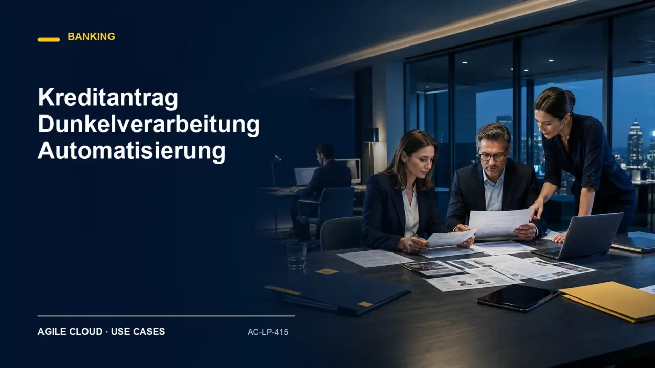 Prozessdarstellung zu Kreditantrag Dunkelverarbeitung Automatisierung