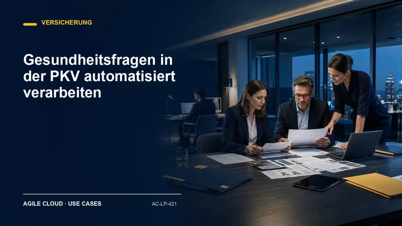 Prozessdarstellung zu Gesundheitsfragen in der PKV automatisiert verarbeiten