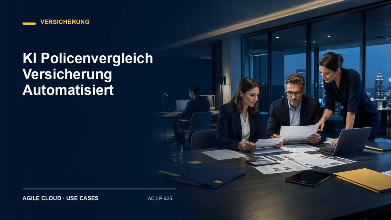 Prozessdarstellung zu KI Policenvergleich Versicherung Automatisiert