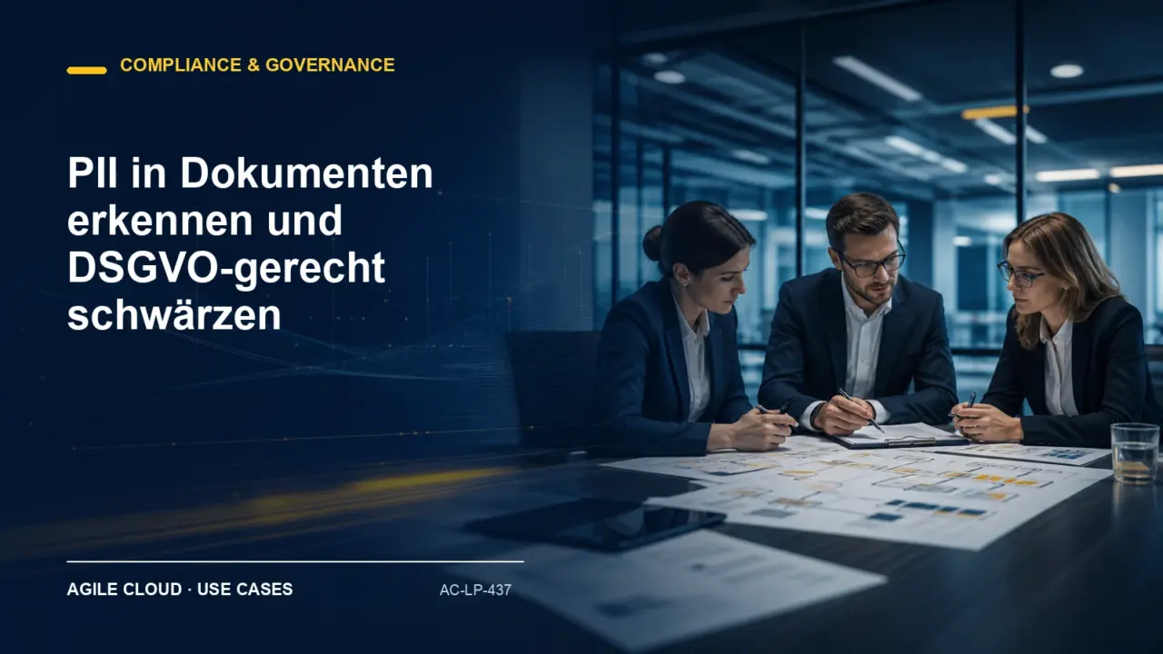 Prozessdarstellung zu PII in Dokumenten erkennen und DSGVO-gerecht schwärzen