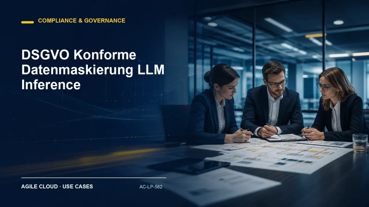 Prozessdarstellung zu DSGVO Konforme Datenmaskierung LLM Inference