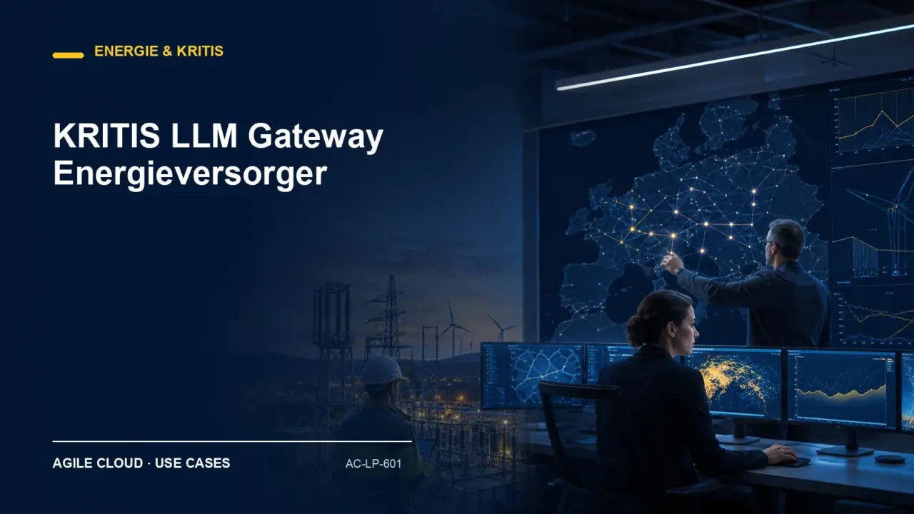 Prozessdarstellung zu KRITIS LLM Gateway Energieversorger