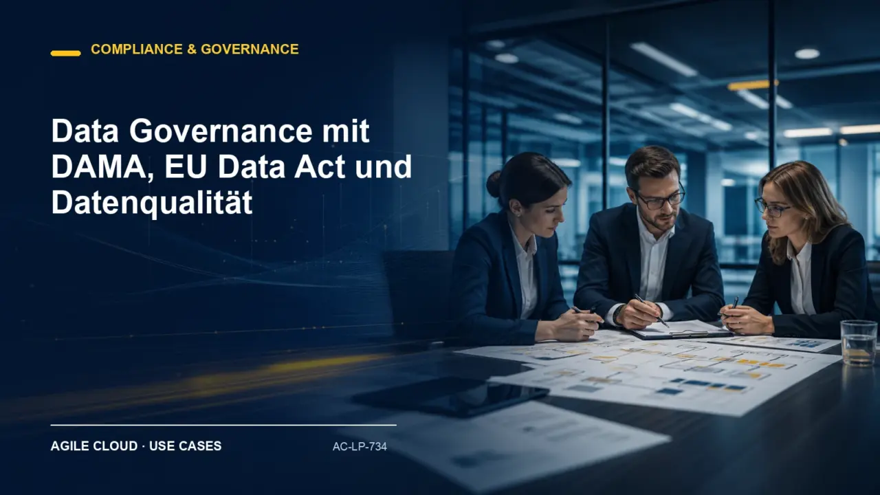 Prozessdarstellung zu Data Governance mit DAMA, EU Data Act und Datenqualität