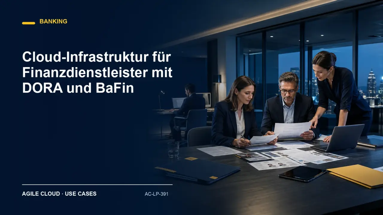 Prozessdarstellung zu Cloud-Infrastruktur für Finanzdienstleister mit DORA und BaFin